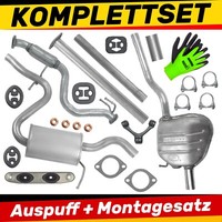 Auspuff SchalldäMpferset FüR Skoda Octavia 2 II Limousine, Kombi 1.2 TSI (10-13)