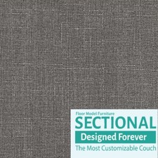 Sectional Side Cover: Flagstone Brushed Weave- Floor Model