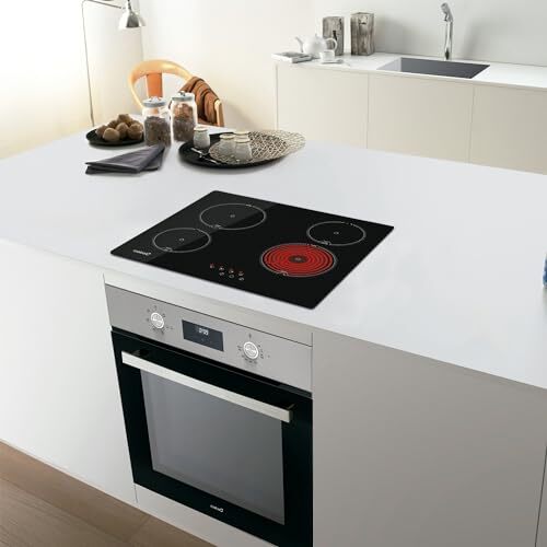 Cata TZD 603/G Piastra Vetroceramica Da 60 Cm – 3 Zone Cottura (1 Doppia Gigante) – 9 Livelli Potenza, Controllo Touch, Blocco Sicurezza Bambini, Spegnimento Automatico