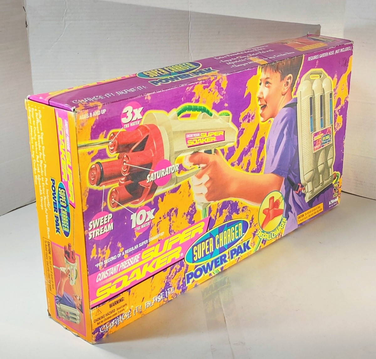 Vintage 1998 Larami Super Soaker Charger Power Pak Water Squirt
