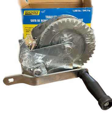 SEACHOICE TRAILER WINCH Part #52191, 1200LBS single speed 4.1:1 ratio