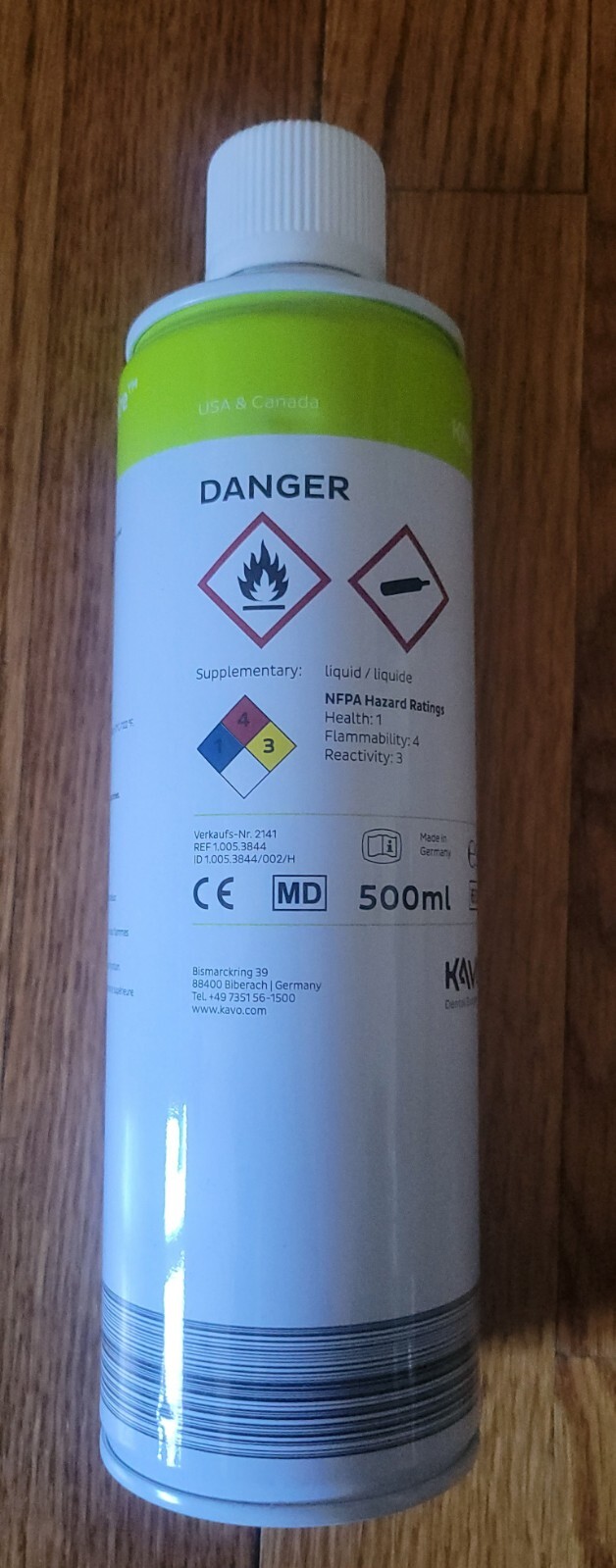 6 Kavo Dental Handpiece Lubricant QUATTROcare™ Plus Spray 500ML High