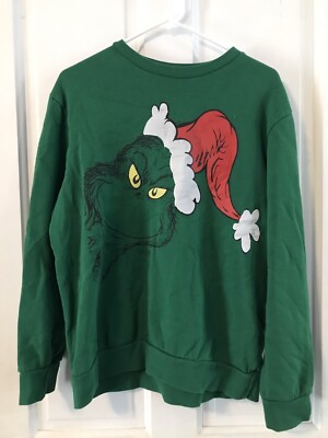 Dr Seuss The Grinch Sweatshirt Christmas Holiday Medium Ugly