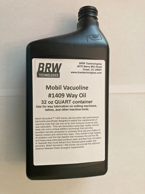 Way oil super sticky  manual milling machines & lathes Mobil Vacuoline 1409 QT