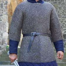 10mm chainmail shirt Half Sleeve shirt Round Riveted with Soiled ring Halloween