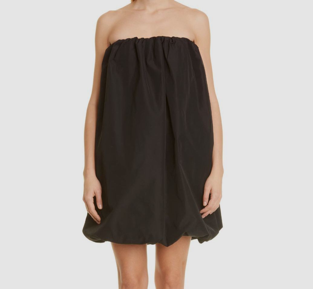 Et Ochs Dolly Scrunchie Taffeta Minidress in Black Et Ochs Dolly Scrunchie Taffeta Minidress in Black