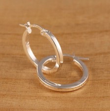 Gift New Solid 925 Sterling Silver Huggie Hoop Earrings