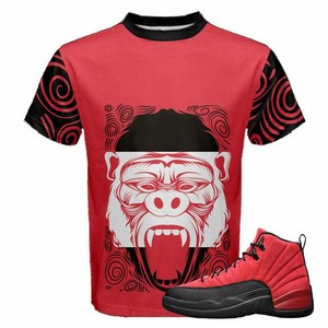 red and black 12s shirt