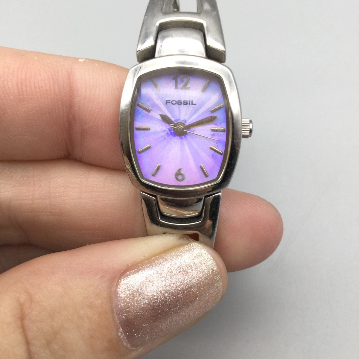 Fossil ladies top watch purple face