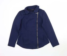 Isaac Mizrahi Womens Blue Jacket Coat Size Xs