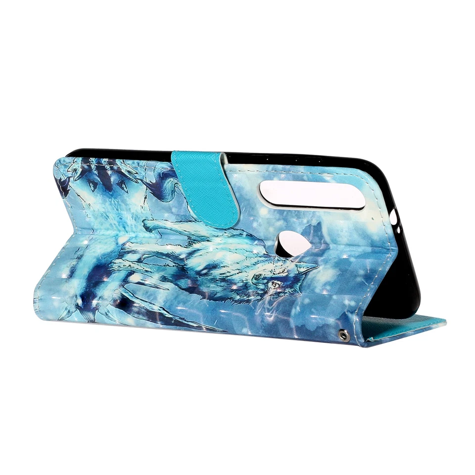 Case for Motorola G22 G50 G31 G52 Patterned PU Leather Wallet Case Phone Cover - Image 4 of 4