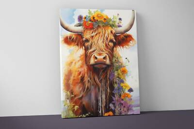 Highland Cow Wall Art - Highland Cow Print - Animal Wall Art - Farmhouse V72
