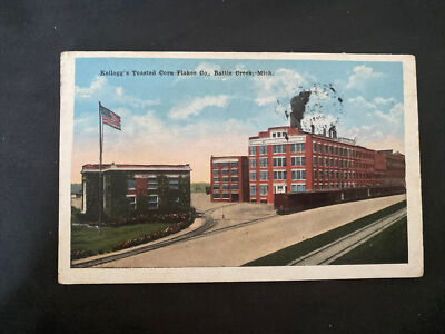 Vintage Postcard Kelloggs Corn Flakes Co Battle Creek Michigan Unposted