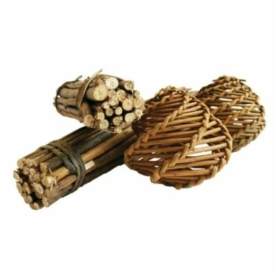 HAPPY PET Nature First Willow Value Pack Chew Treat Toy Rabbit Chinchilla Guinea Pig Degu