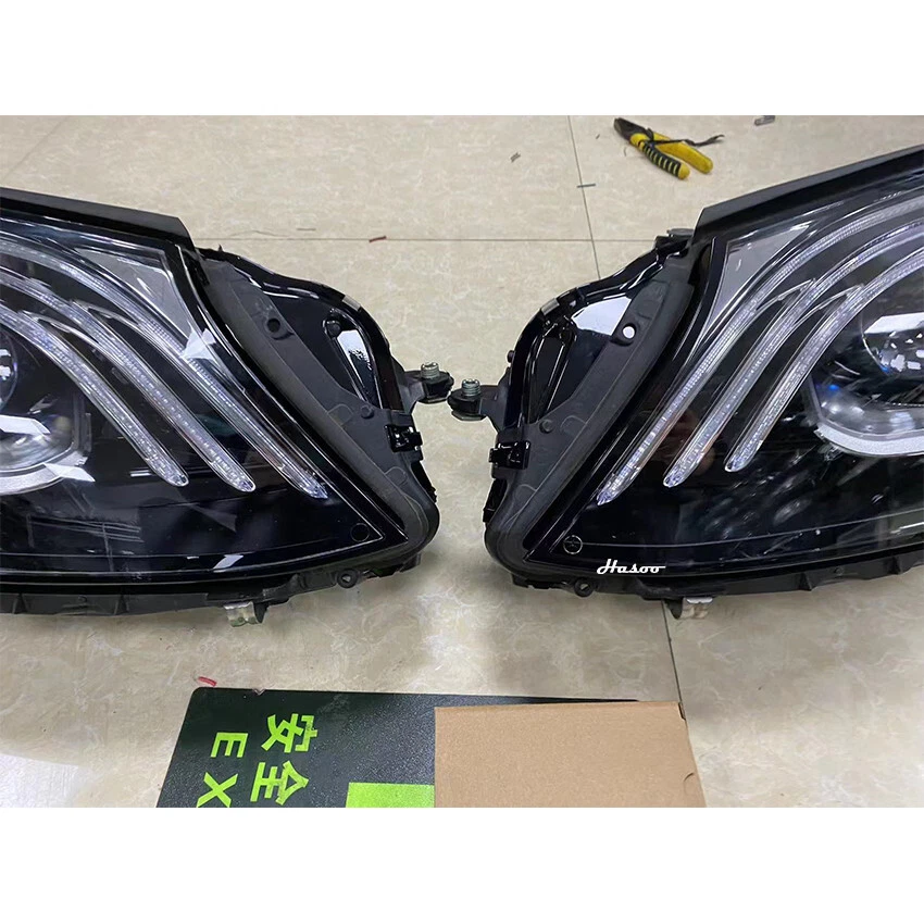 Conjunto de faros W222 2019-2020 de Mercedes-Benz S560 S400 actualización 2016-2018 Foto 4 de 4