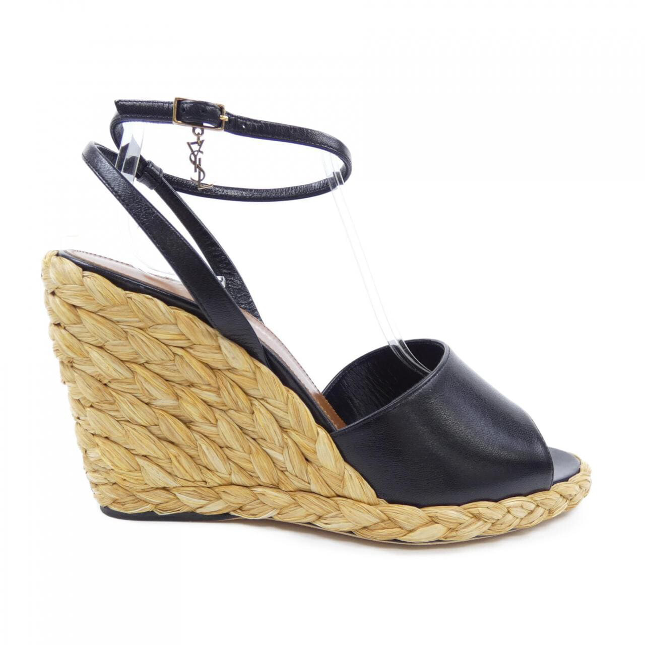 SAINT LAURENT sandali donna in pelle colore nero taglia 36