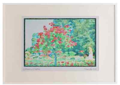 Gärten 214016 Öffentliche Gärten Genf Schweiz A2 Bilderrahmen Aquarell p
