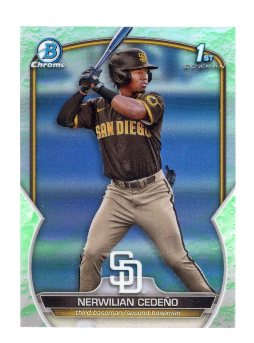 2023 Bowman Chrome Nerwilian Cedeno Lunar Glow Refractor 1st