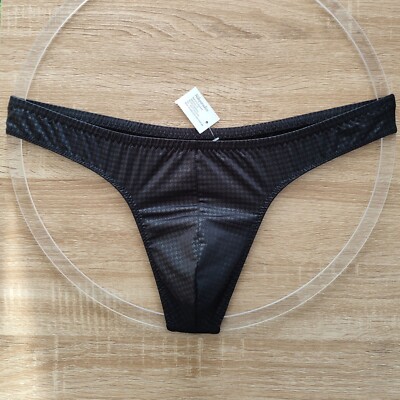Herren String -uni/ gemustert - Gr. 8