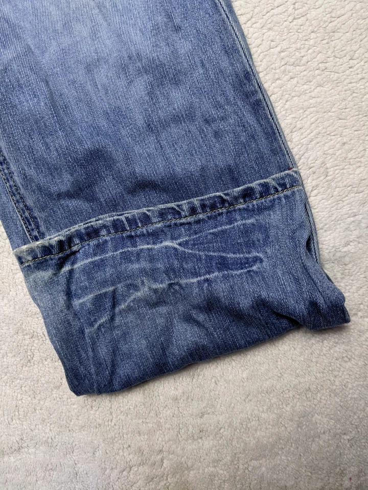 Tommy Bahama Classic Mens 35x32 Blue Jeans Relaxed Mid Rise Light Wash Whisker - Image 2 of 4