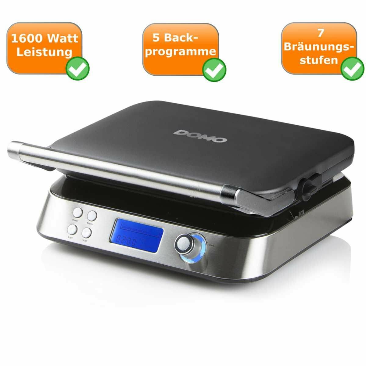 Digitales Waffeleisen 1600 Watt Waffelautomat Waffle Maker 5 Backprogramme 9219W