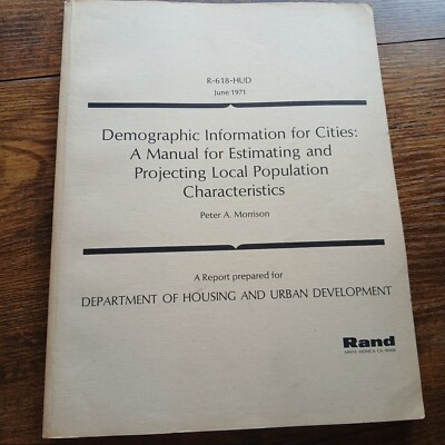 DEMOGRAPHIC INFORMATION FOR CITIES: Manual For Est & Projecting Local Population