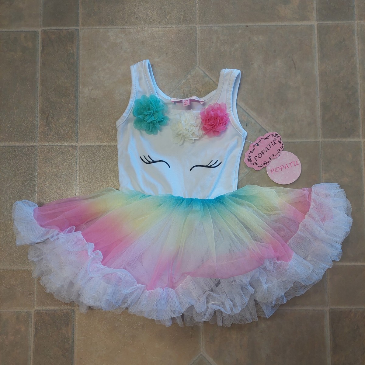 popatu birthday dress Baby Girl's and Little Girl's Birthday Princess Ruffle Dress, 12M / Mint main image 1