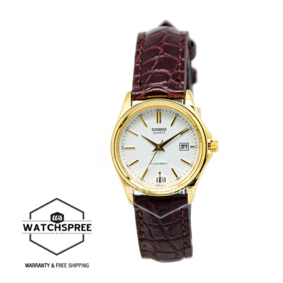 Casio Strap Fashion Ladies Brown Leather Strap Watch LTP1183Q-7A LTP-1183Q-7A