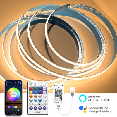 Magic Home Wlan COB RGB+CCT LED Streifen 1m 2m 3m 5m 28key Fernbedienung f Alexa