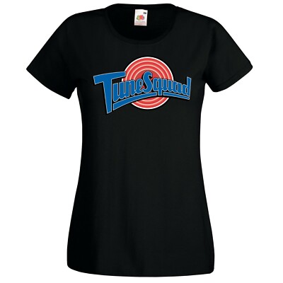 Youth Designz Tune Squad Damen T-Shirt Print Looney Cartoon Bunny Bugs Logo Taz