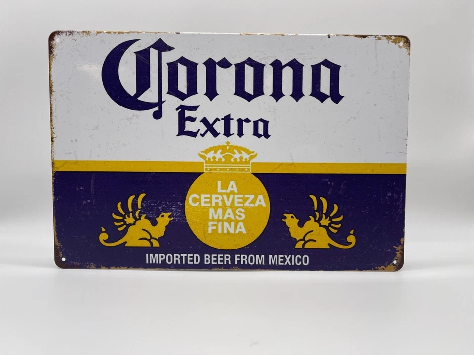 BLACKBEARD WAREHOUSE Blechschild Corona 20x30cm Nostalgie Retro Reklame Vintage Deko Bier Cerveza