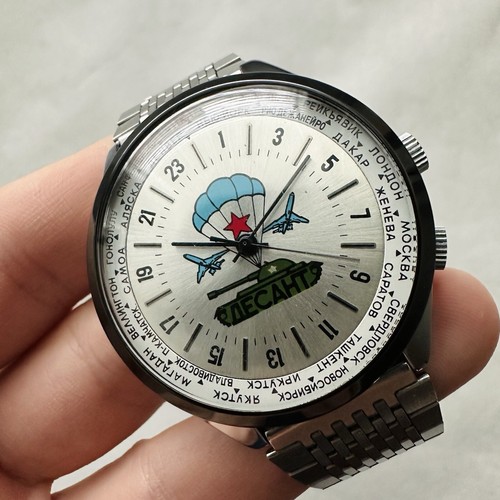 RARE Raketa POLAR 24h 2623.H Antarctic Cities VDV USSR Watch Wrist Soviet Vintage - Bild 5 von 20