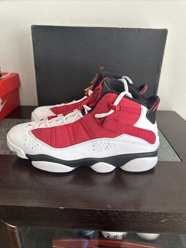 Air Jordan 6 Rings Men's 10.5 Wht/Rd/Blk - Picture 4 of 7