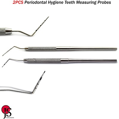 Dental Examination Periodontal Measuring Tooth Depth Perio Probe Diagnostic X2