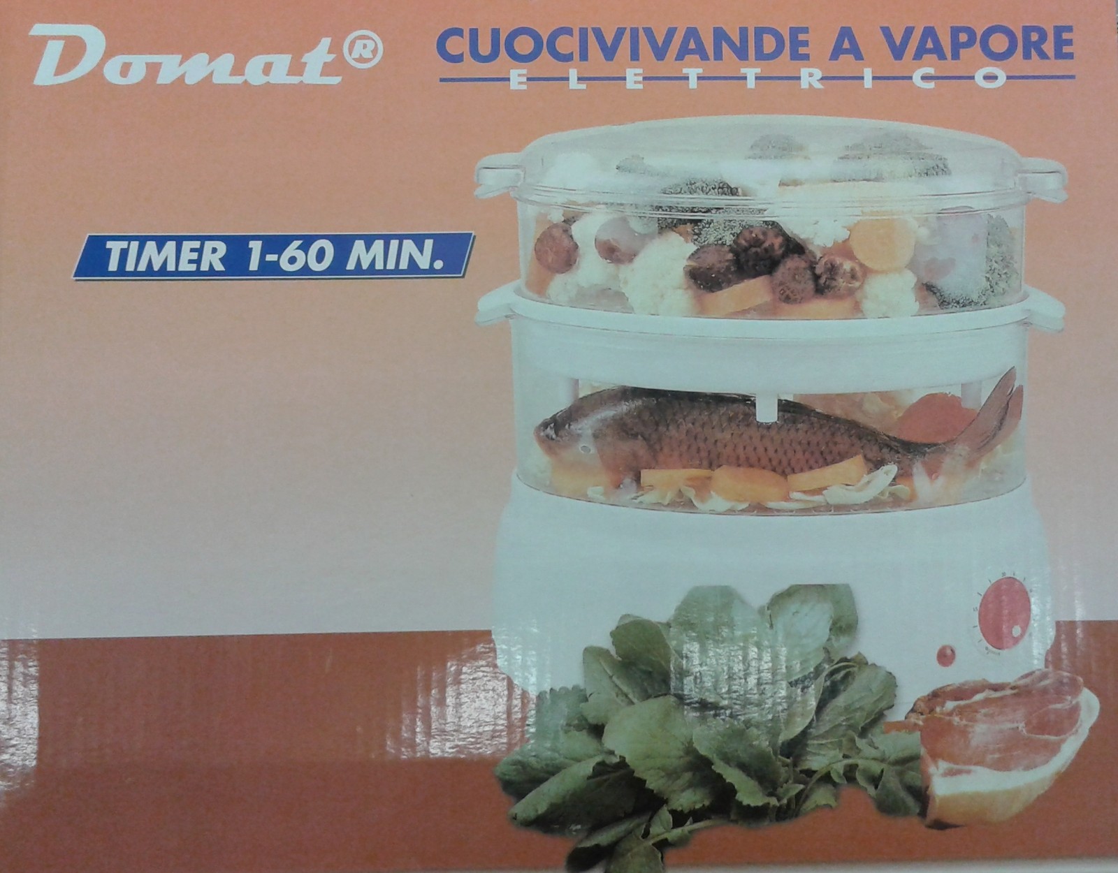 Cuocivivande Vapore Vaporiera DOMAT 600W | Cucina Sana e Leggera Online