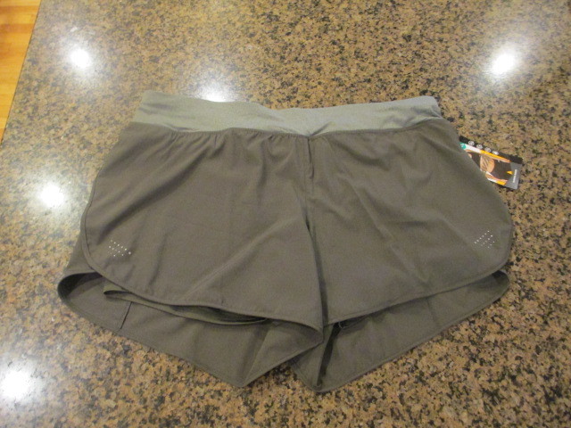 olive running shorts