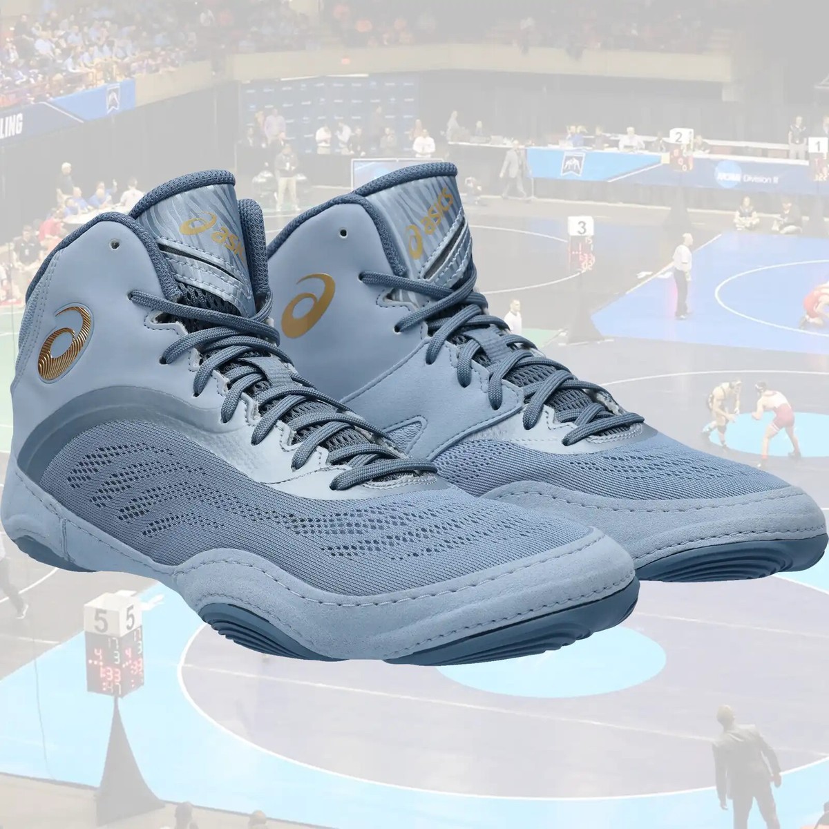 Asics Split Elite Mens Wrestling Shoes - Mist - 1081A050 Asics Split Elite Mens Wrestling Shoes - Mist - 1081A050