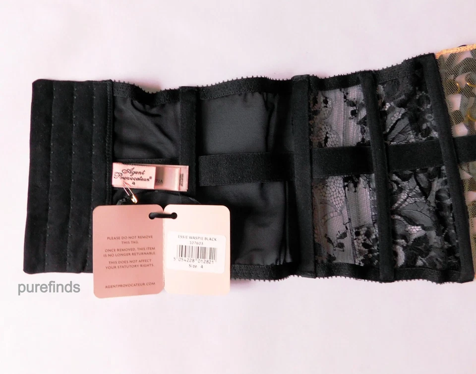 AGENTE PROVOCATEUR ESSIE WASPIE TALLA 4 UK 12 NUEVO CON ETIQUETAS Foto 4 de 4