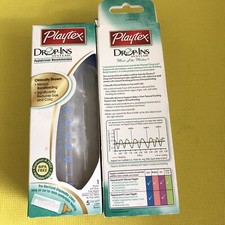 2x Playtex Original Drop-In Nurser Bottle Slow Flow Latex Nipple Liners 8oz