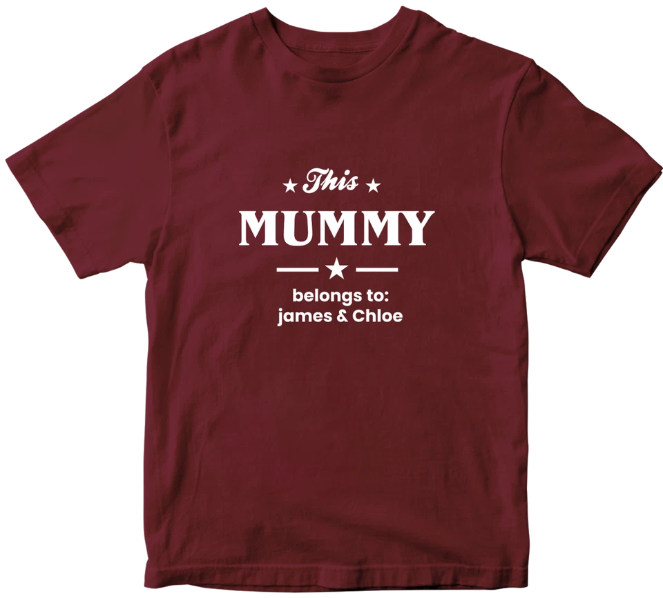 Personalised Mother Day T-shirt Children LOVE Funny Family Celebration Gifts - Image 2 of 4