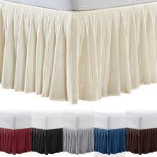 HST Super Soft Solid Brushed Microfiber 18" Gathered Bed Skirt/ Dust Ruffle