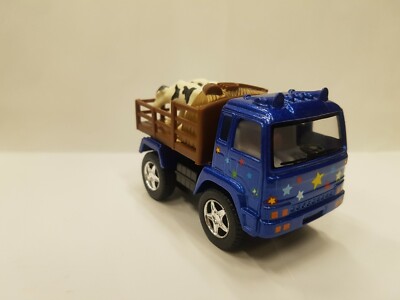Bauernhof Lkw Kinsfun Auto Spielzeug Modell Blau Diecast Metall Mit Plastik Neu