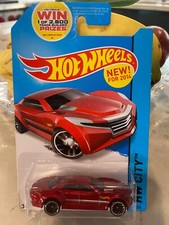 2014 Hot Wheels #5 HW City-HW City Works RYURA LX Red Variant w/Black J5 Spokes