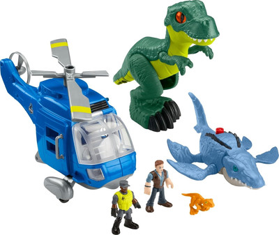 Imaginext Jurassic World Dinosaur Toys, Dino Chopper with 3 Dinosaurs and Owen G