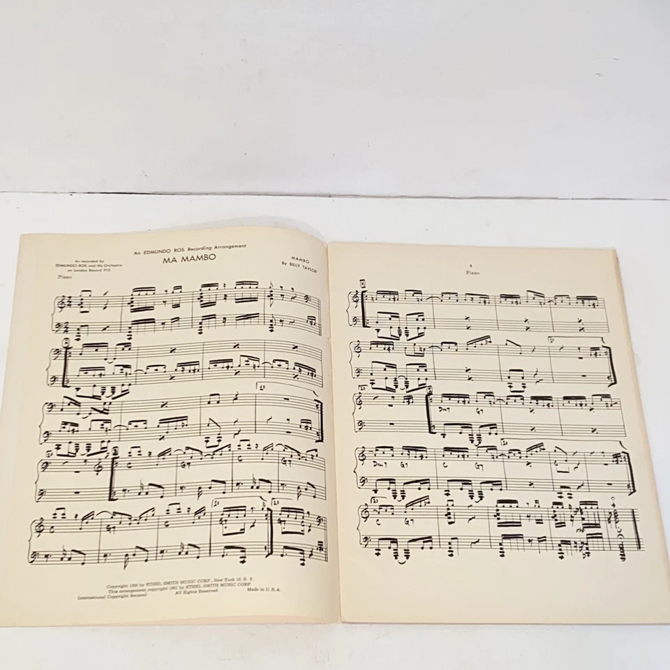 1951 Ma Mambo Sheet Music for Orchestra Latin American Original Manuscript - Image 4 of 4