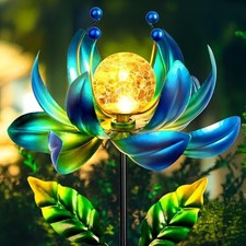 Wind Spinner for Garden and Yard - Large Metal Kinetic Wind Sculpture	https: ww