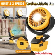 2 In 1 Design Cordless Fan Jobsite Fan for Dewalt 18V-20V Li-ion LED Battery