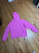 GAP Women's Pink Solid Pullover Hoodie, Hooded, Pockets, Long Sleeve, M