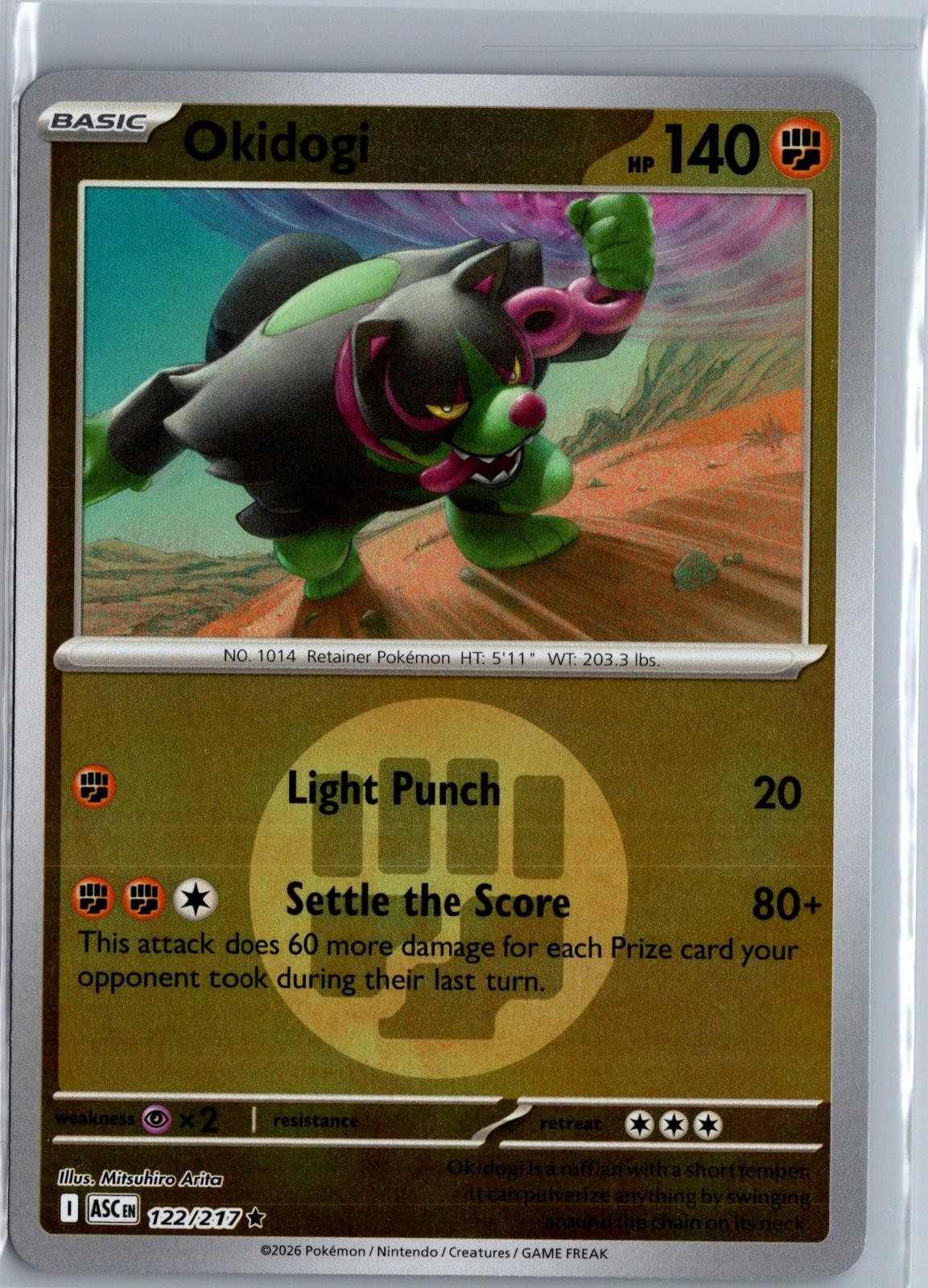 OKIDOGI (ENERGY SYMBOL PATTERN) 122/217 R ME: ASCENDED HEROES POKEMON NM/M