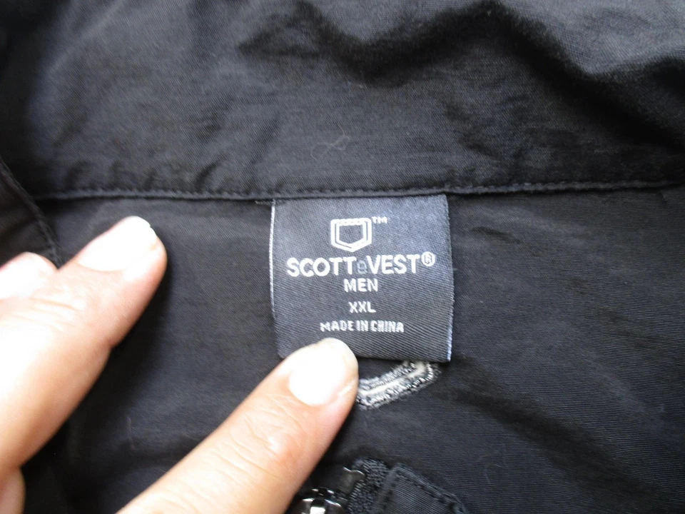 SCOTTeVEST Vest Mens 2XL Black Zip Front Travel Utility Multi Pocket Hiking - Image 3 of 4